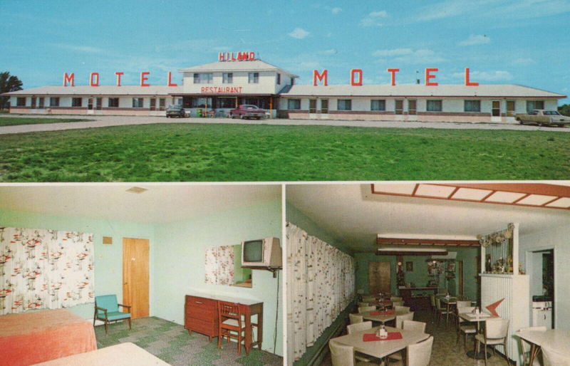 Bear Den Grocery and Motel (Hi-Land Motel & Restaurant, Hi-Land Motel) - Vintage Postcard (newer photo)